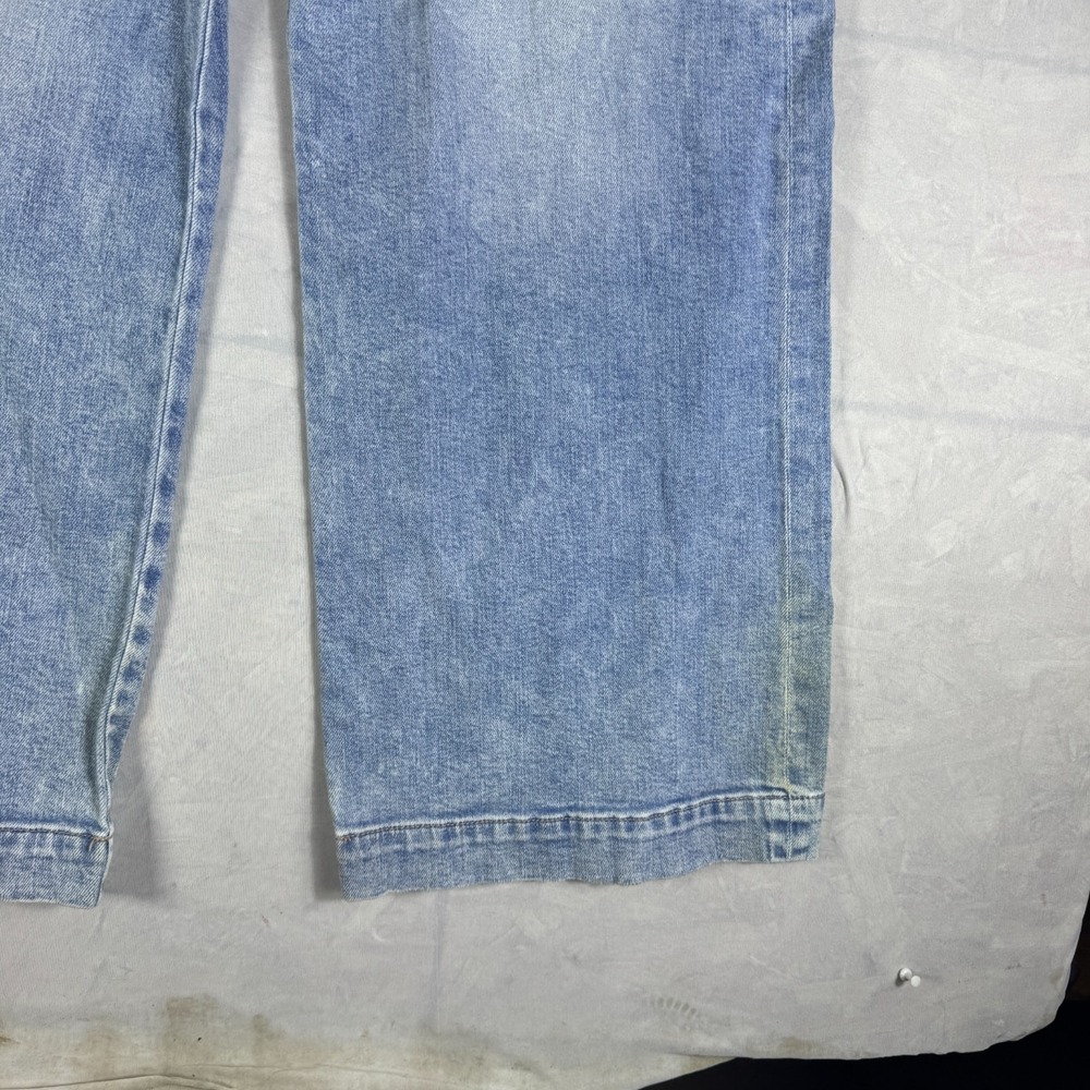 American Eagle Womens Baggy Wide-Leg Cargo Jeans Blue‎ Denim Stretch 8 Regular - Picture 10 of 16